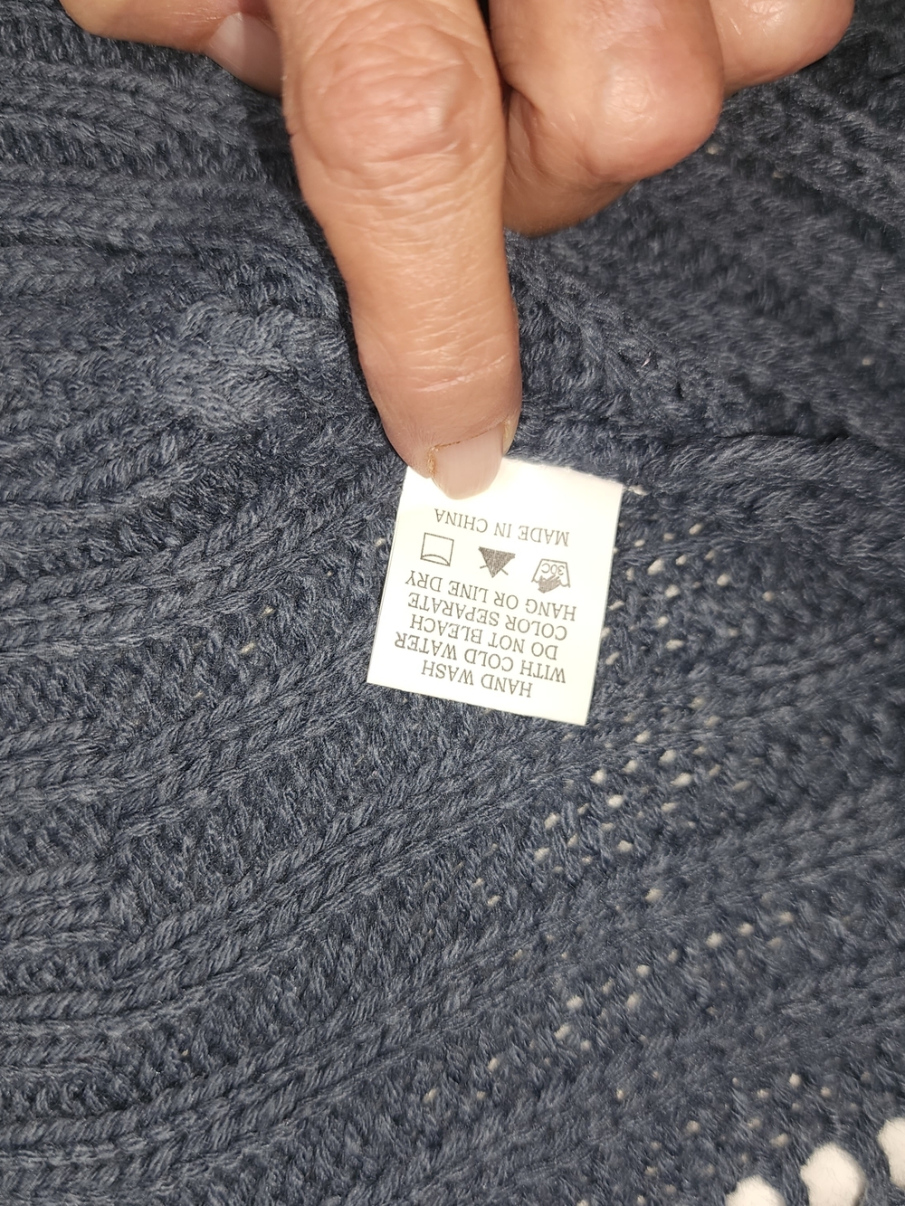 debut Open-Front Cable Knit Cardigan - Slate Blue - Picture 8 of 9